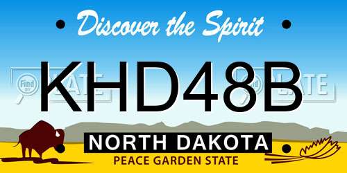 KHD48B North Dakota License Plate