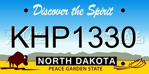 KHP1330 North Dakota License Plate