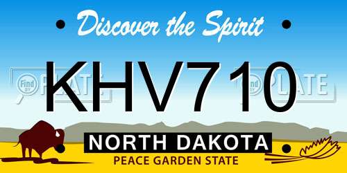 KHV710 North Dakota License Plate