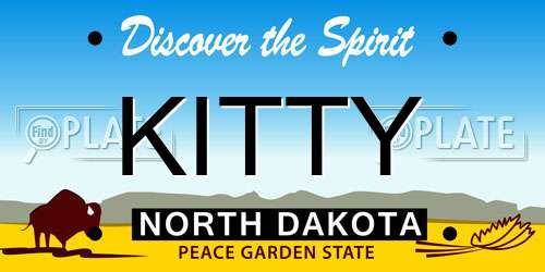 KITTY North Dakota License Plate