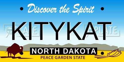 KITYKAT North Dakota License Plate