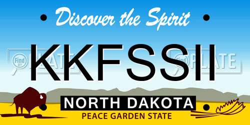 KKFSSII North Dakota License Plate