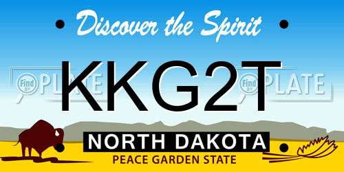 KKG2T North Dakota License Plate