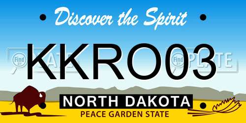 KKRO03 North Dakota License Plate