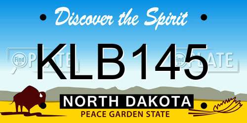 KLB145 North Dakota License Plate