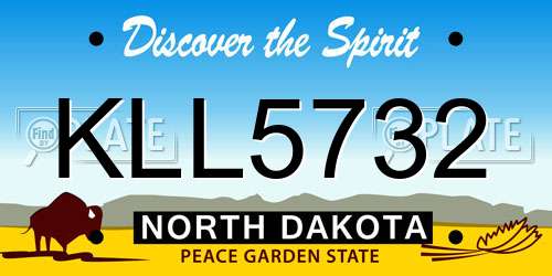 KLL5732 North Dakota License Plate