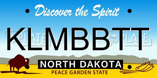 KLMBBTT North Dakota License Plate