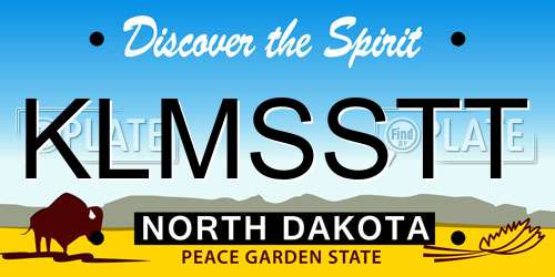 KLMSSTT North Dakota License Plate