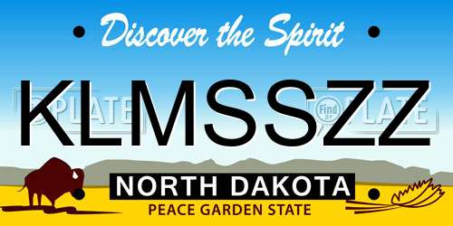 KLMSSZZ North Dakota License Plate