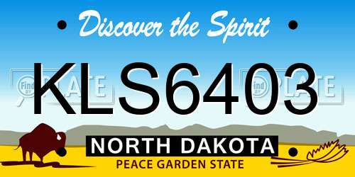 KLS6403 North Dakota License Plate