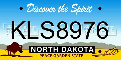 KLS8976 North Dakota License Plate