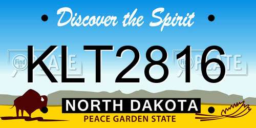 KLT2816 North Dakota License Plate