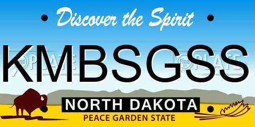 KMBSGSS North Dakota License Plate
