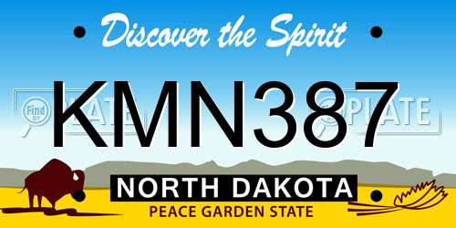 KMN387 North Dakota License Plate