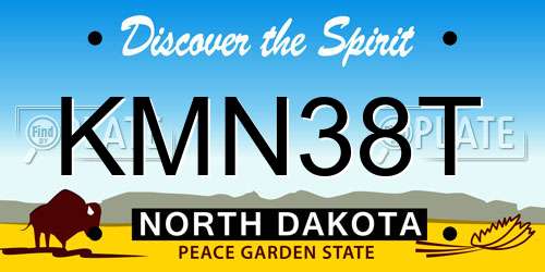 KMN38T North Dakota License Plate