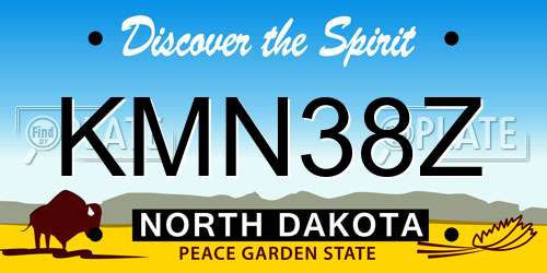 KMN38Z North Dakota License Plate