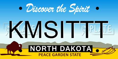 KMSITTT North Dakota License Plate