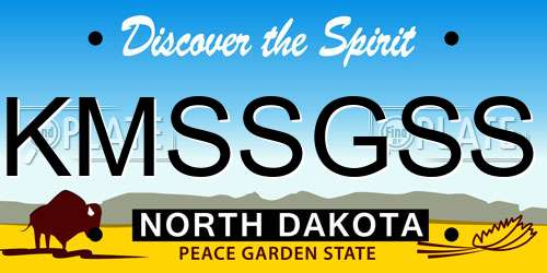 KMSSGSS North Dakota License Plate