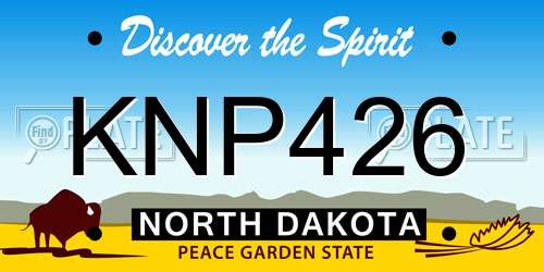KNP426 North Dakota License Plate