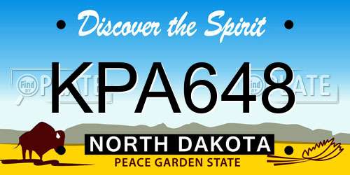KPA648 North Dakota License Plate