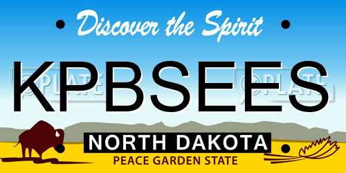KPBSEES North Dakota License Plate