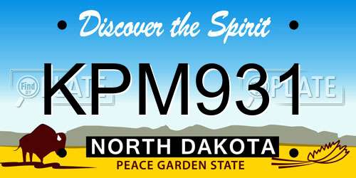 KPM931 North Dakota License Plate