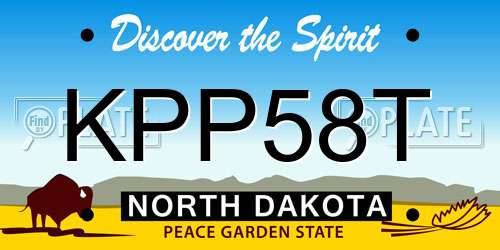 KPP58T North Dakota License Plate