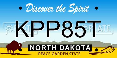 KPP85T North Dakota License Plate