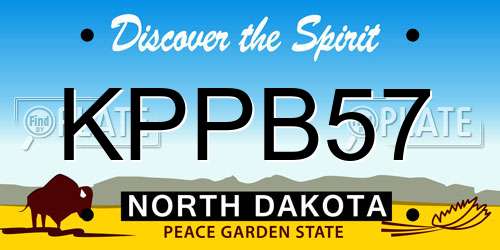 KPPB57 North Dakota License Plate