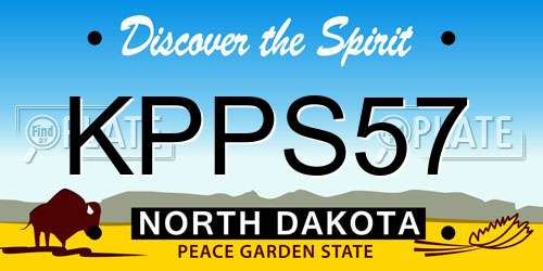 KPPS57 North Dakota License Plate