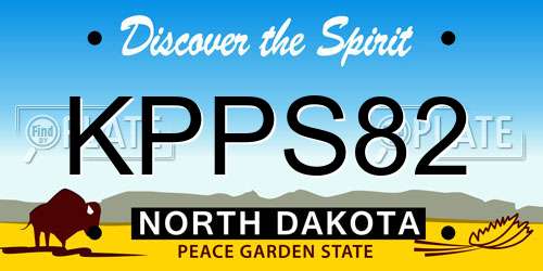 KPPS82 North Dakota License Plate