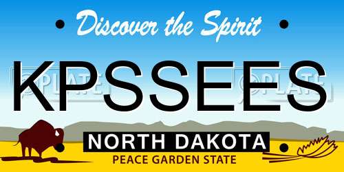 KPSSEES North Dakota License Plate