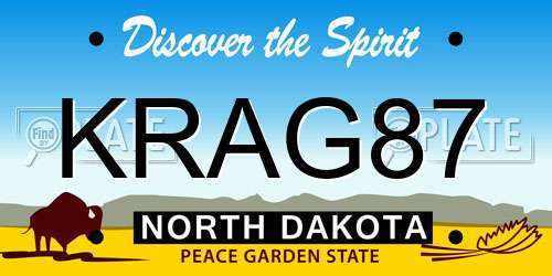 KRAG87 North Dakota License Plate