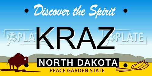 KRAZ North Dakota License Plate