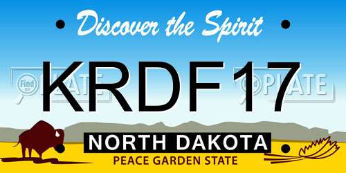 KRDF17 North Dakota License Plate