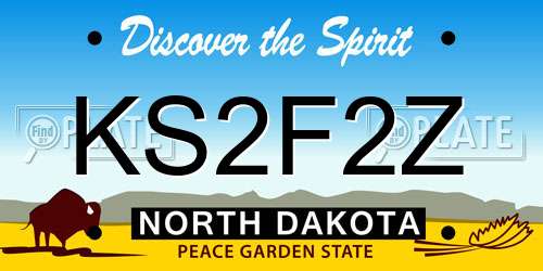 KS2F2Z North Dakota License Plate