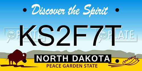 KS2F7T North Dakota License Plate