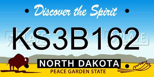 KS3B162 North Dakota License Plate
