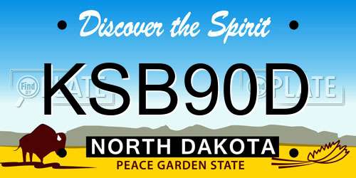 KSB90D North Dakota License Plate