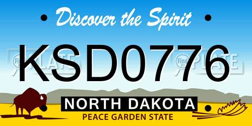KSD0776 North Dakota License Plate