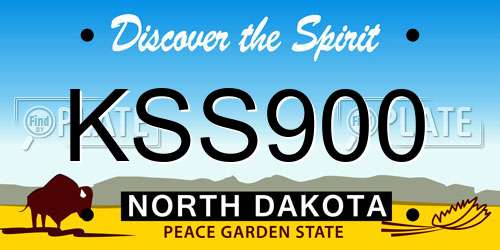 KSS900 North Dakota License Plate