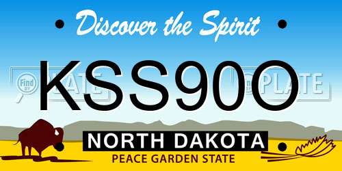 KSS90O North Dakota License Plate
