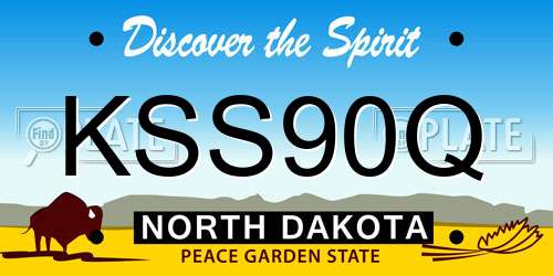 KSS90Q North Dakota License Plate