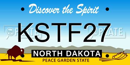 KSTF27 North Dakota License Plate