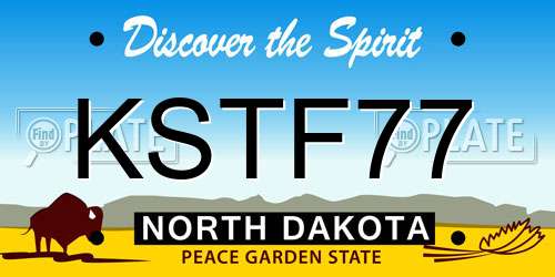 KSTF77 North Dakota License Plate