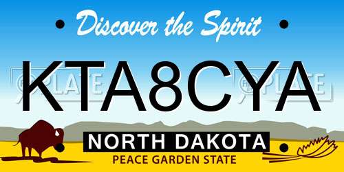 KTA8CYA North Dakota License Plate