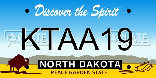 KTAA19 North Dakota License Plate