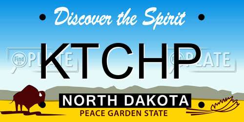 KTCHP North Dakota License Plate