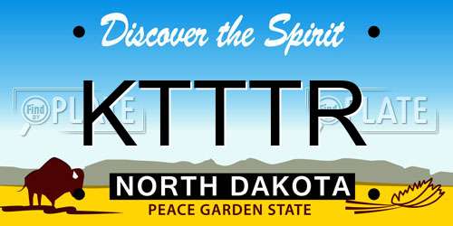 KTTTR North Dakota License Plate