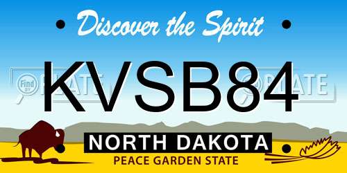 KVSB84 North Dakota License Plate
